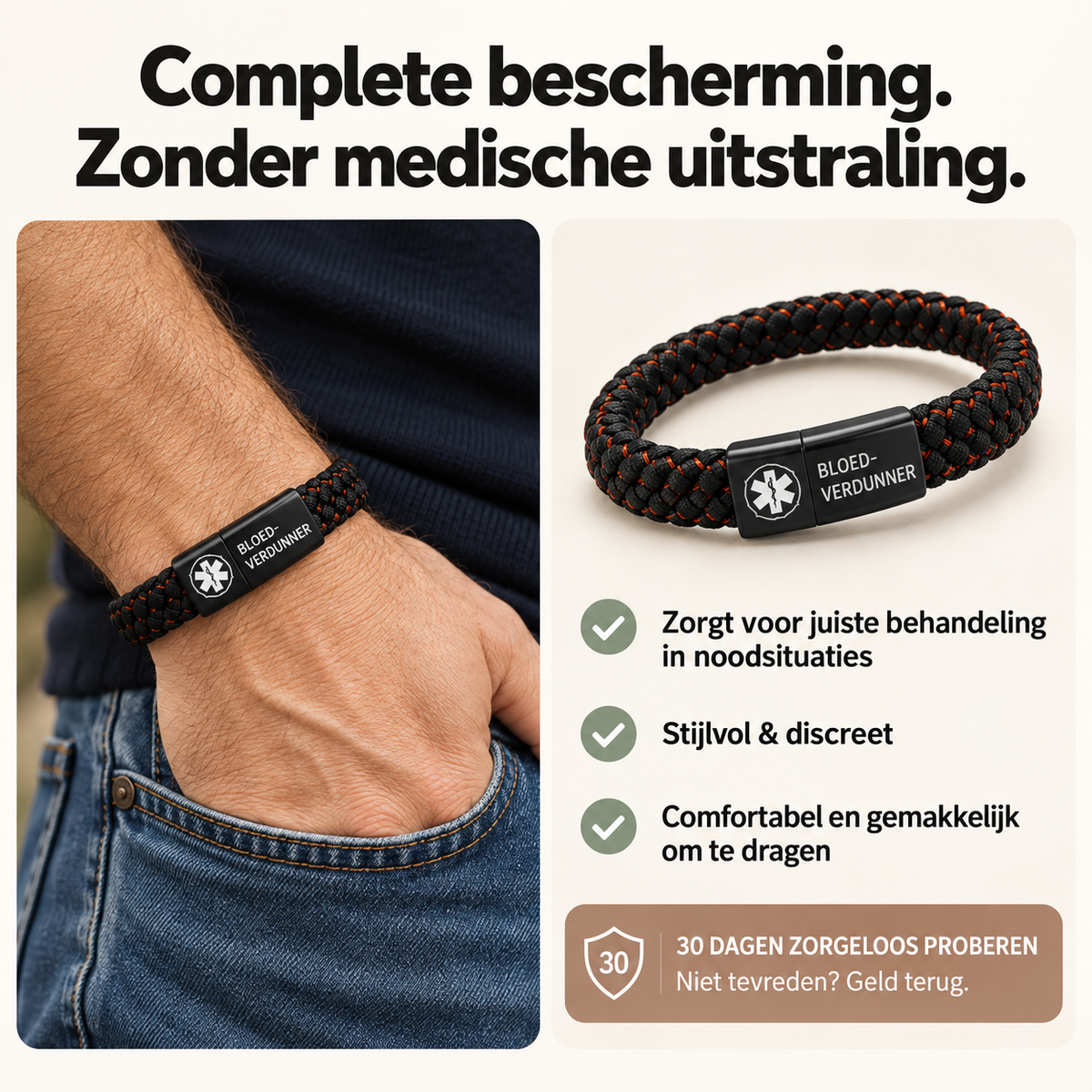 Novren SafeID™ Medisch Informatiebandje